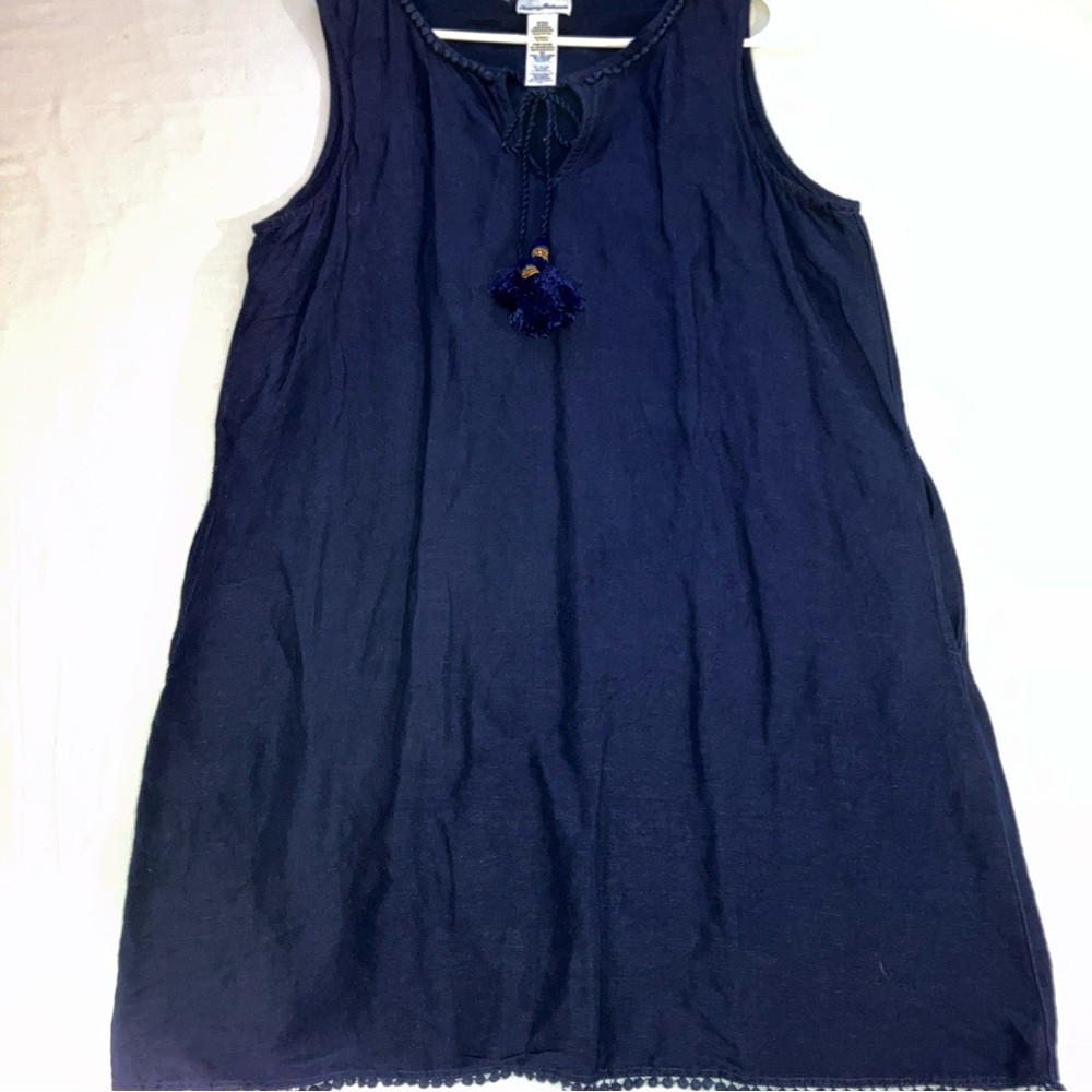 Tommy Bahama Navy Dress with Tassel Accents
